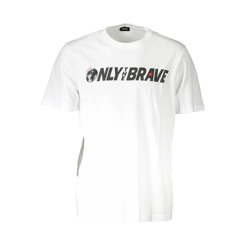 Diesel Weißes Baumwoll-T-Shirt für Herren