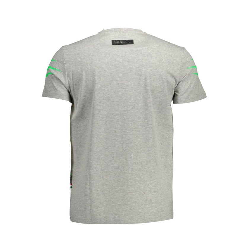 Plein Sport Grigio Baumwoll-T-Shirt für Herren