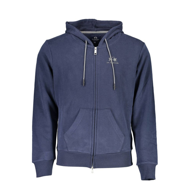 La Martina Blauer Kapuzenpullover aus Baumwolle für Herren