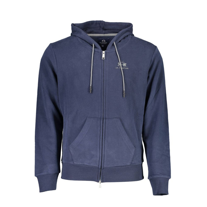 La Martina Blauer Kapuzenpullover aus Baumwolle für Herren