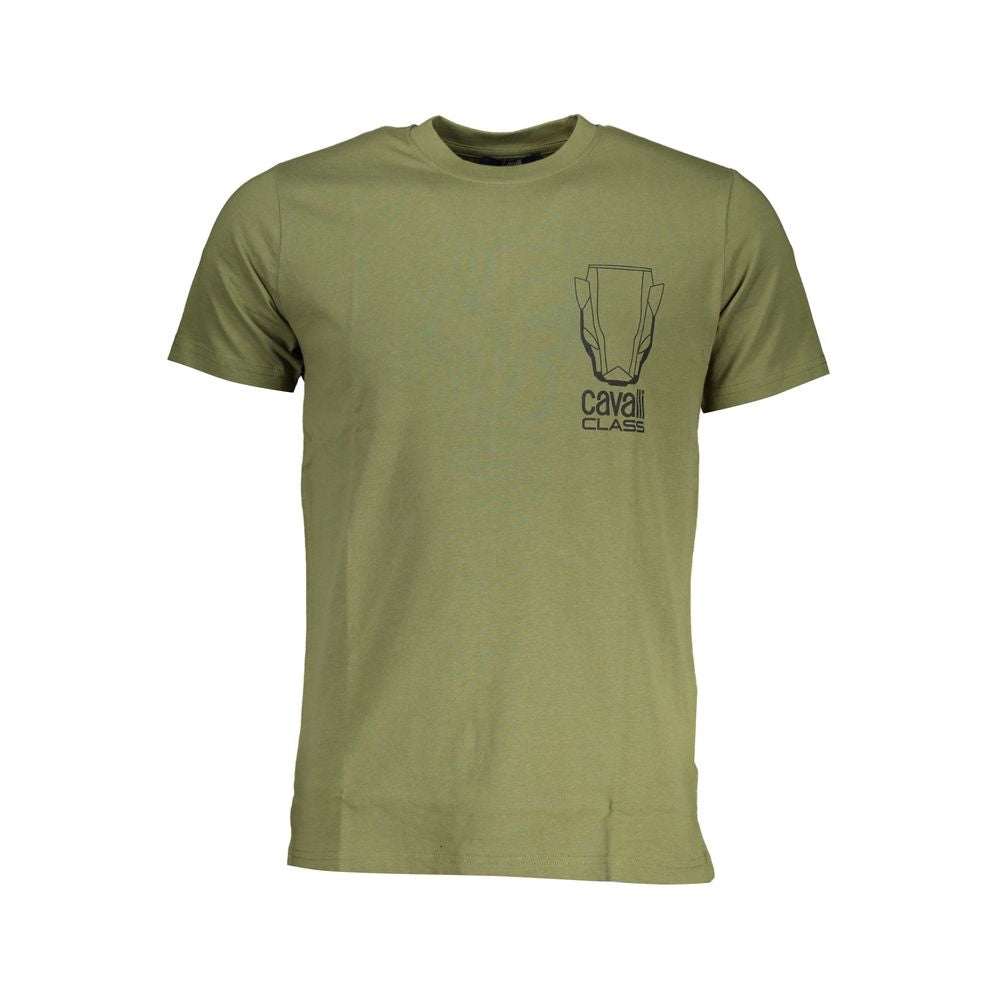 Cavalli Class Men's Green Cotton T-Shirt