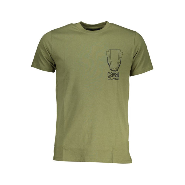 Cavalli Class Verde Baumwoll-T-Shirt für Herren