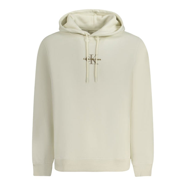 Calvin Klein Weißer Herren-Kapuzenpullover aus Baumwolle
