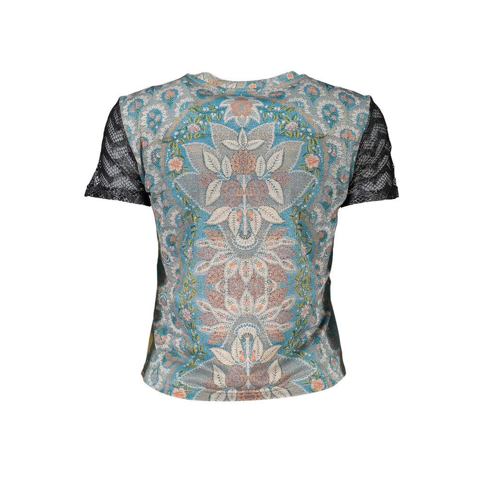 Desigual Blaues Polyester-T-Shirt