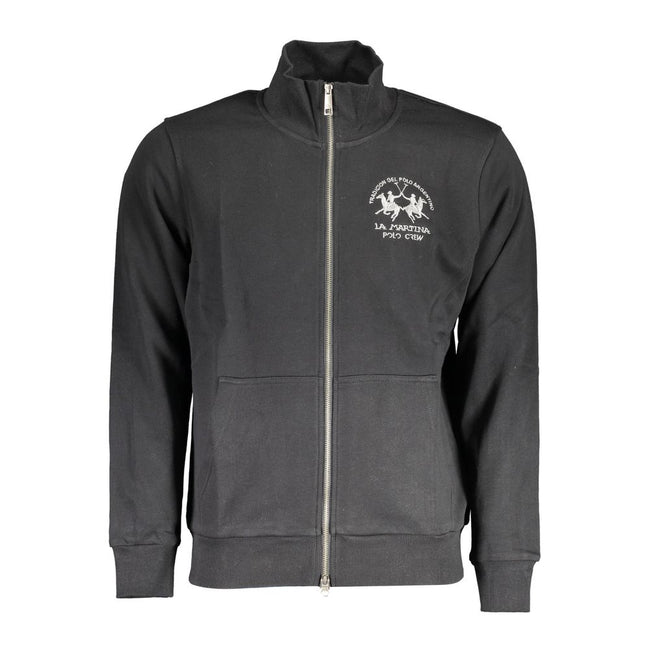 La Martina Schwarzer Baumwoll-Sweatshirt