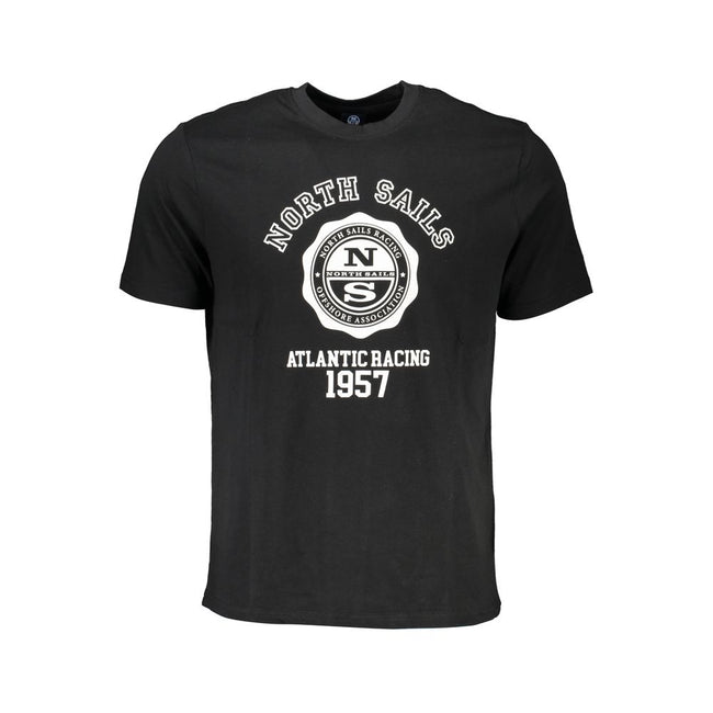 North Sails Schwarzes Baumwoll-T-Shirt für Herren
