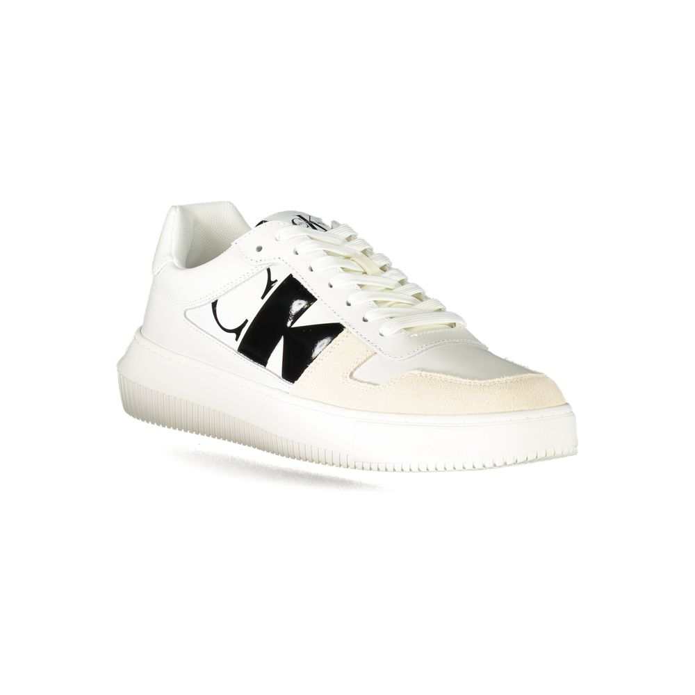 Calvin Klein White Leather Men's Sneakers
