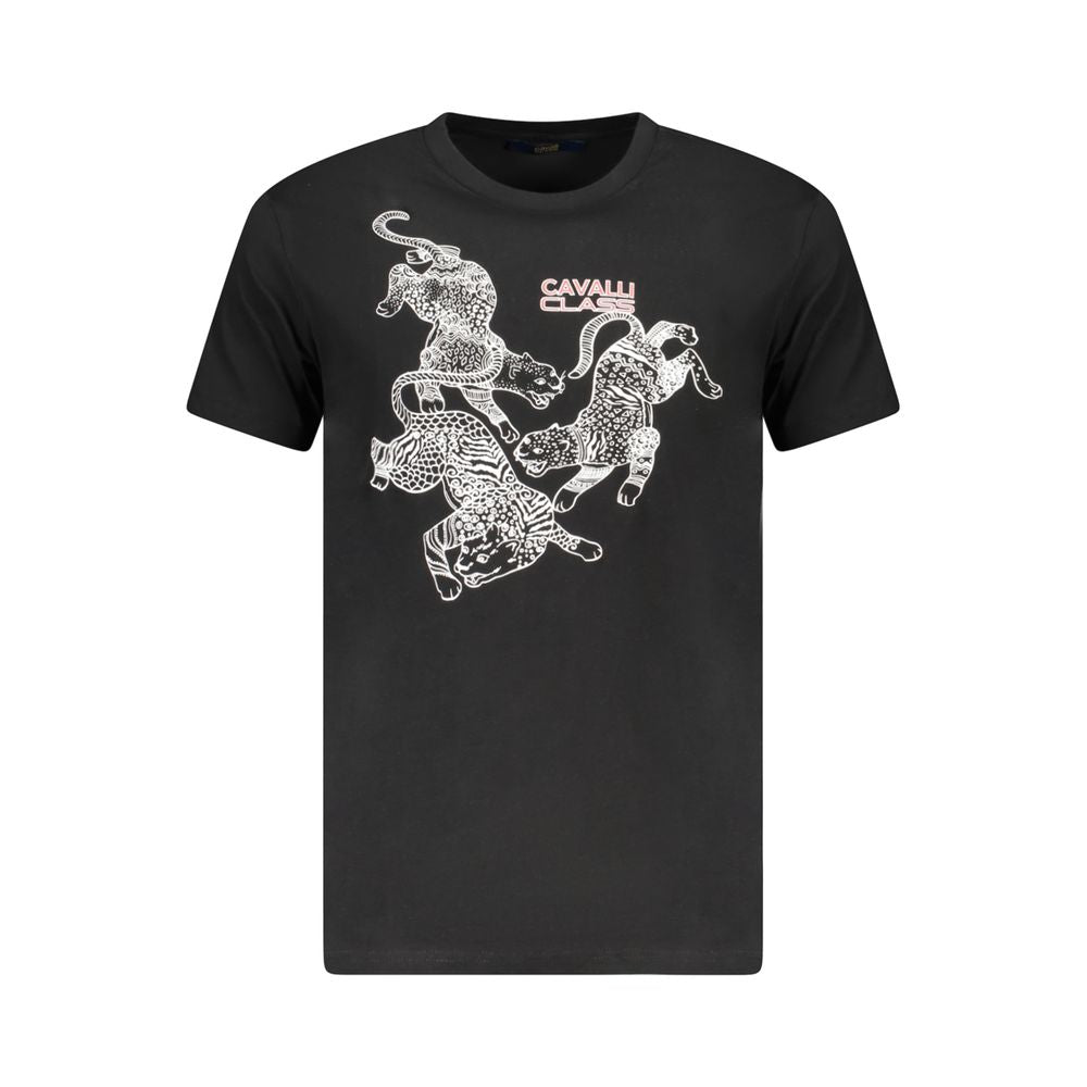 Cavalli Class Men's Black Cotton T-Shirt