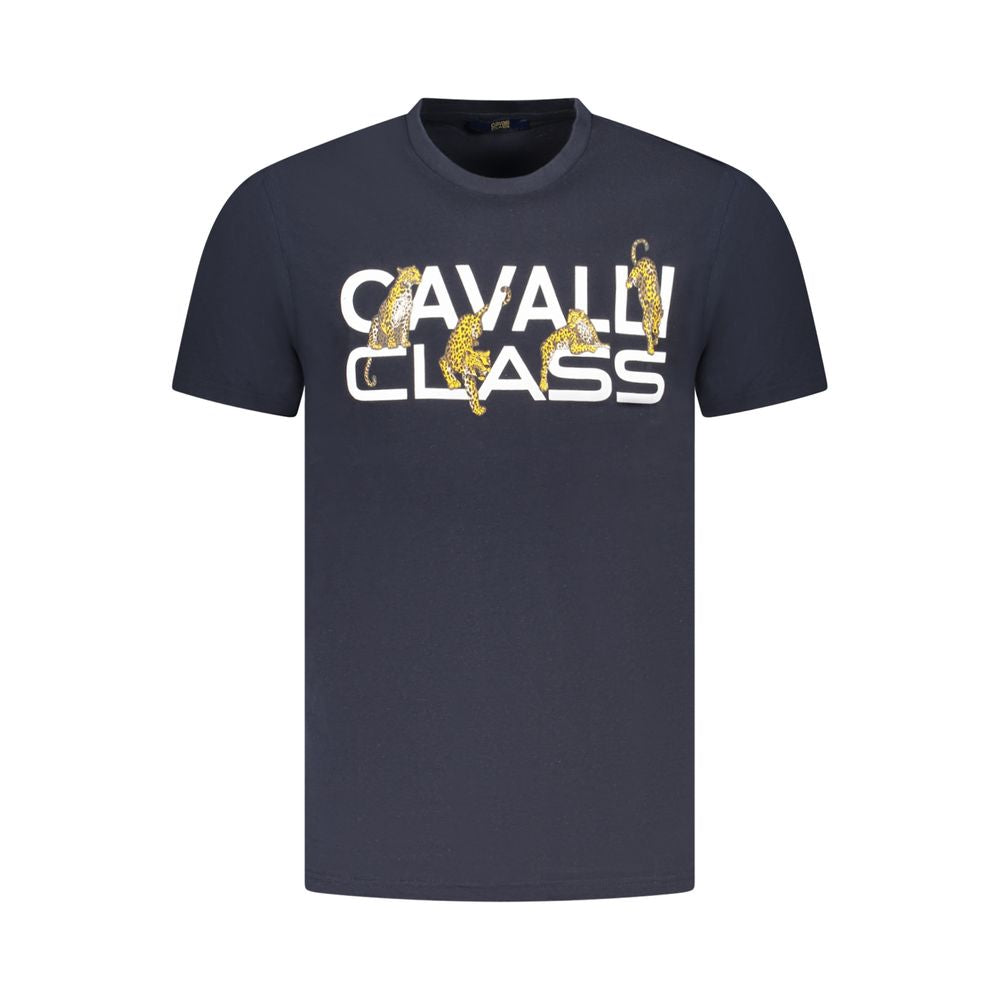 Cavalli Class Men's Blue Cotton T-Shirt
