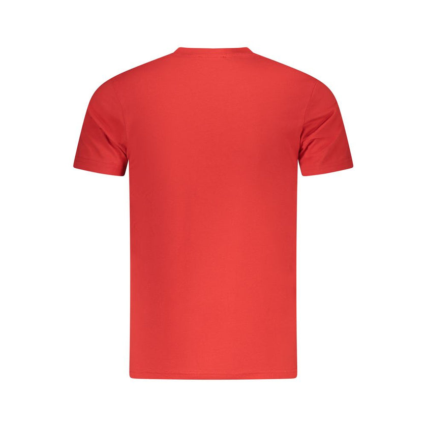 Cavalli Class Rotes Baumwoll-T-Shirt für Herren