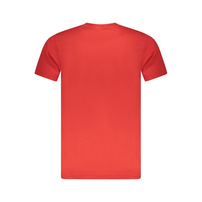 Cavalli Class Rotes Baumwoll-T-Shirt für Herren