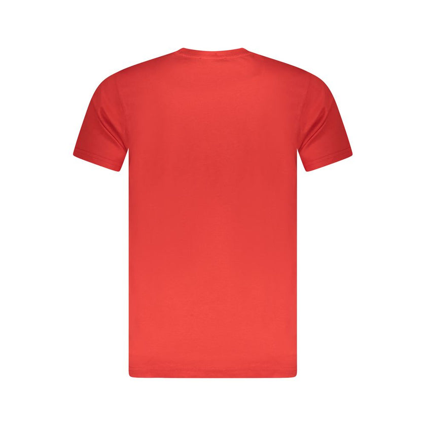 Cavalli Class Rotes Baumwoll-T-Shirt für Herren