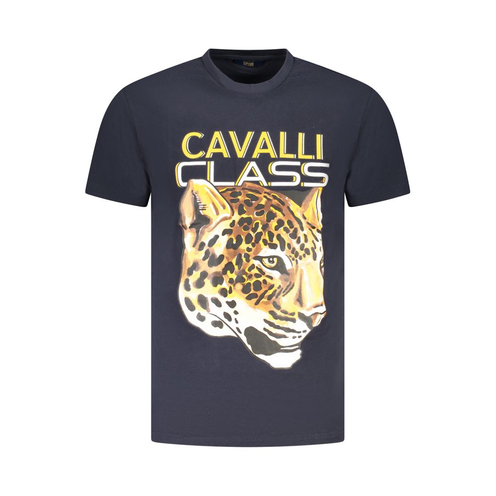 Cavalli Class Men's Blue Cotton T-Shirt