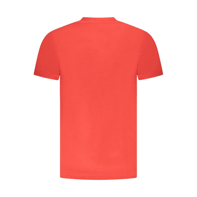 Cavalli Class Rotes Baumwoll-T-Shirt für Herren