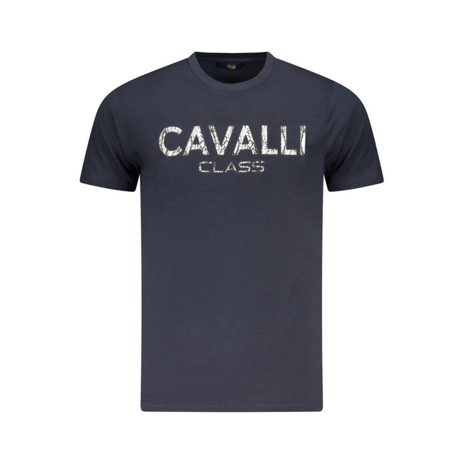Cavalli Class Blu Baumwoll-T-Shirt für Herren