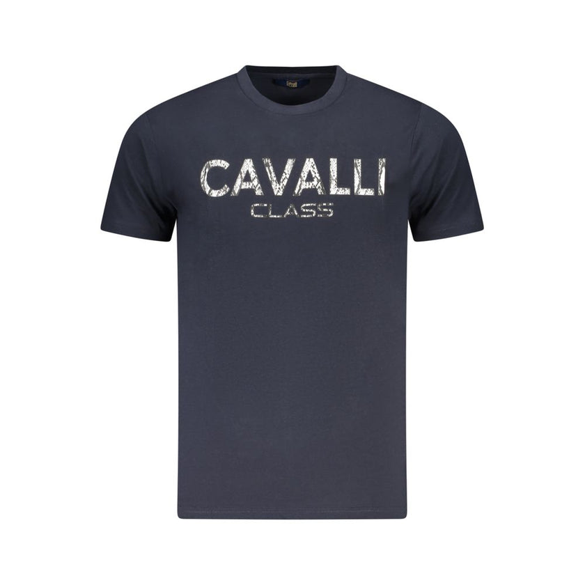 Cavalli Class Blu Baumwoll-T-Shirt für Herren