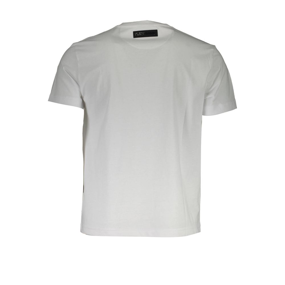 Plein Sport Weißes Herren-T-Shirt aus Baumwolle