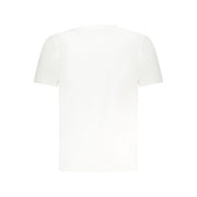 Cavalli Class weißes Herren-Kurzarm-T-Shirt aus Baumwolle mit Rundhalsausschnitt und Logo-Druck