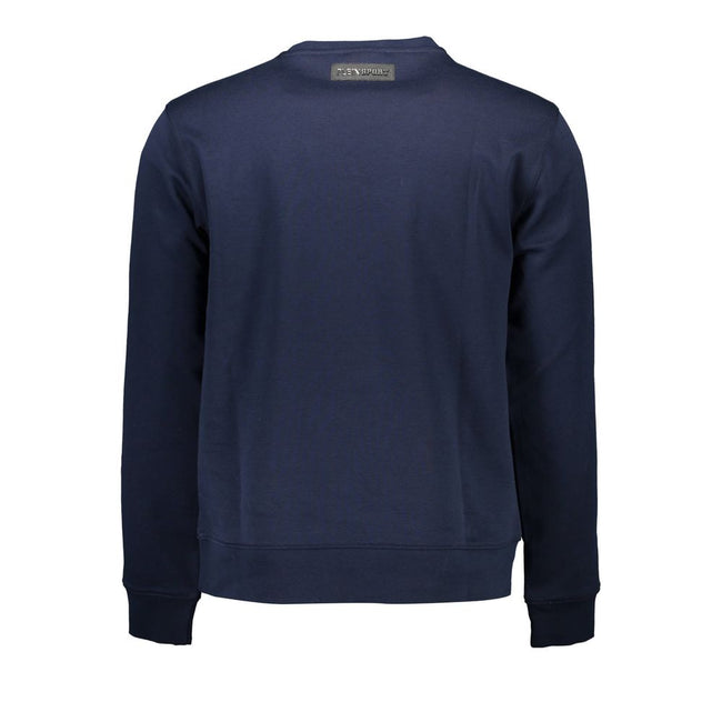 Plein Sport Blaues Baumwoll-Sweatshirt für Herren