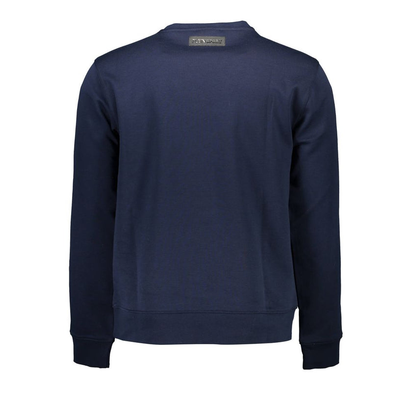 Plein Sport Blaues Baumwoll-Sweatshirt für Herren