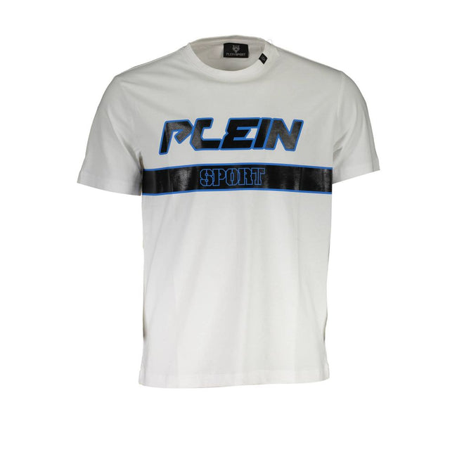 Plein Sport Weißes Herren-T-Shirt aus Baumwolle