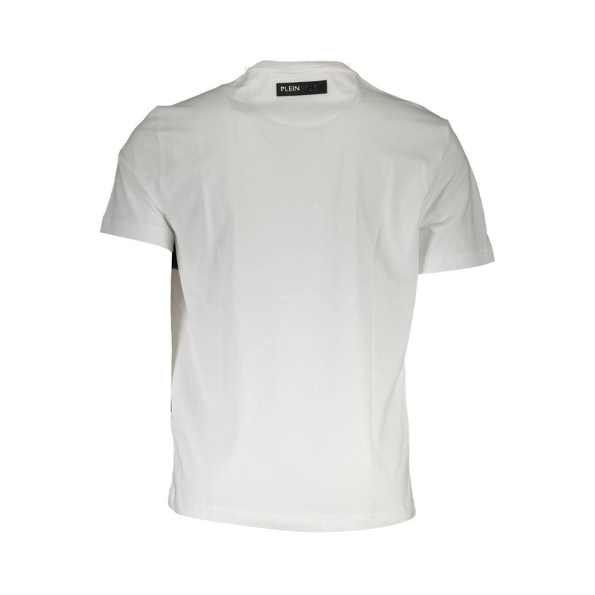 Plein Sport Weißes Herren-T-Shirt aus Baumwolle