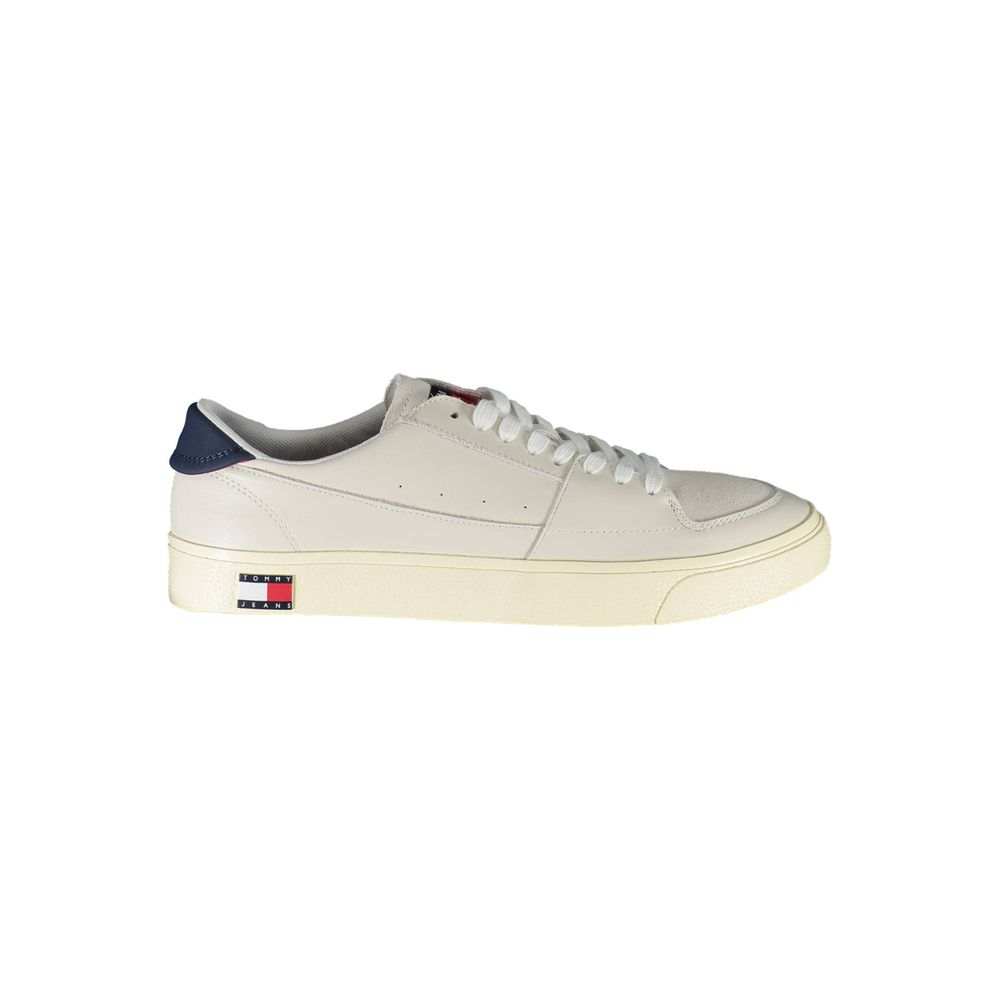 Tommy Hilfiger Men's White Leather Sneakers