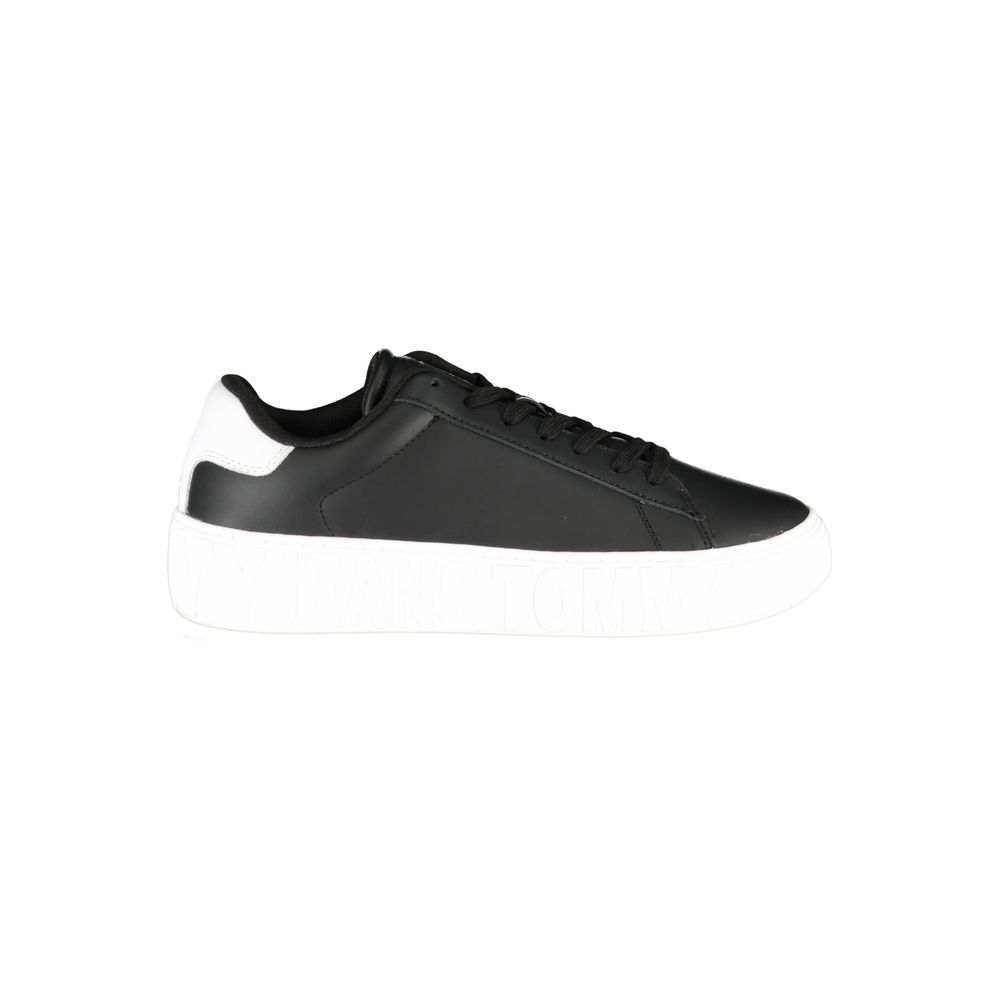 Tommy Hilfiger Men's Black Polyurethane Sneaker