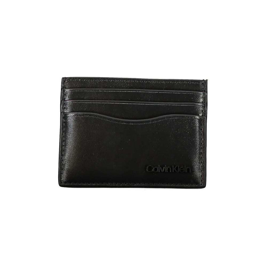 Calvin Klein Schwarzes Leder Portemonnaie