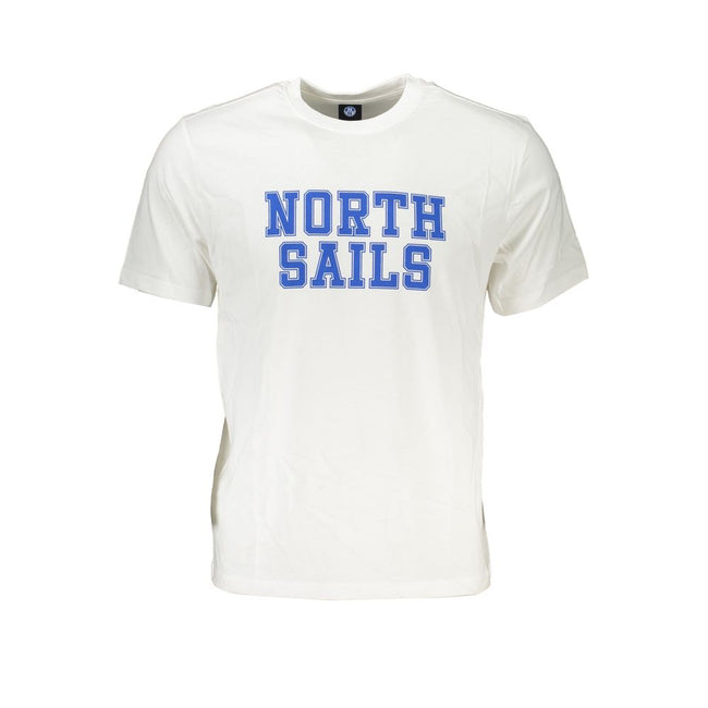 North Sails Bianco Baumwoll-T-Shirt für Herren