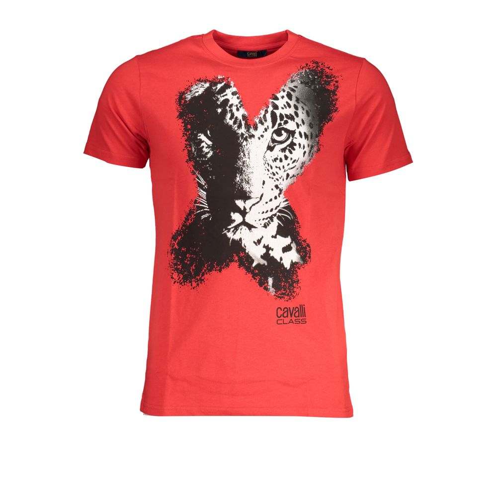 Cavalli Class Cotton T-Shirt in Red
