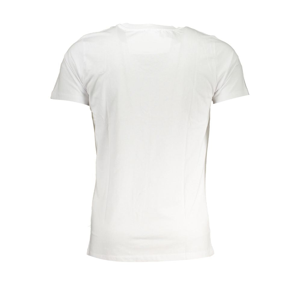 Cavalli Class Weißes Herren-T-Shirt aus Baumwolle