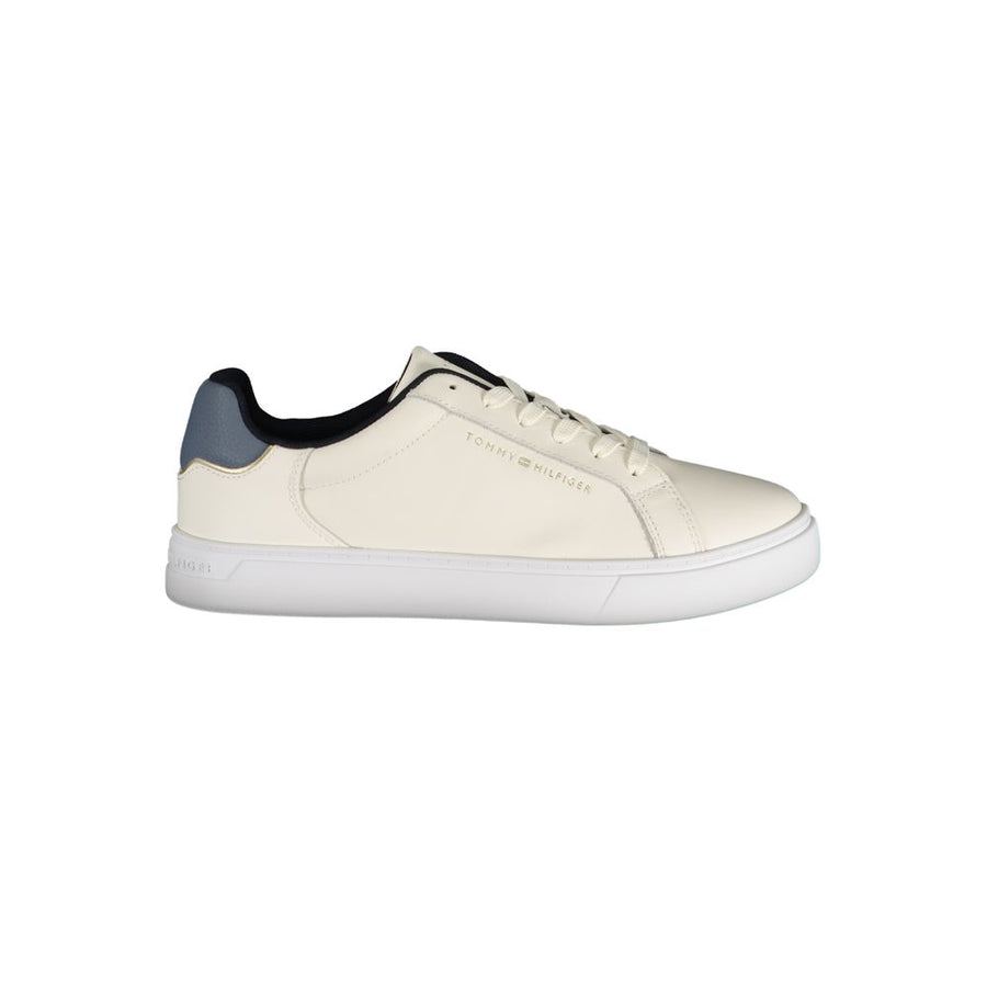 Tommy Hilfiger Beige Genuine Leather Sneakers