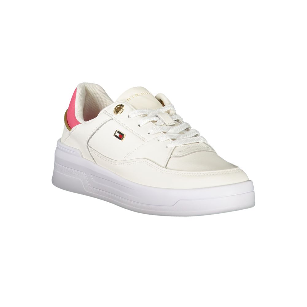 Tommy Hilfiger White Women's Polyurethane Sneakers