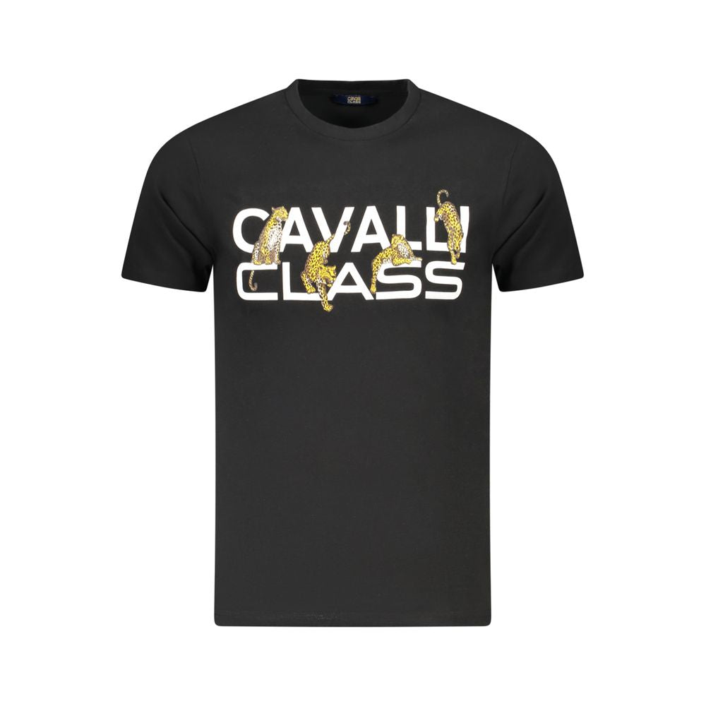 Cavalli Class Men's Black Cotton T-Shirt
