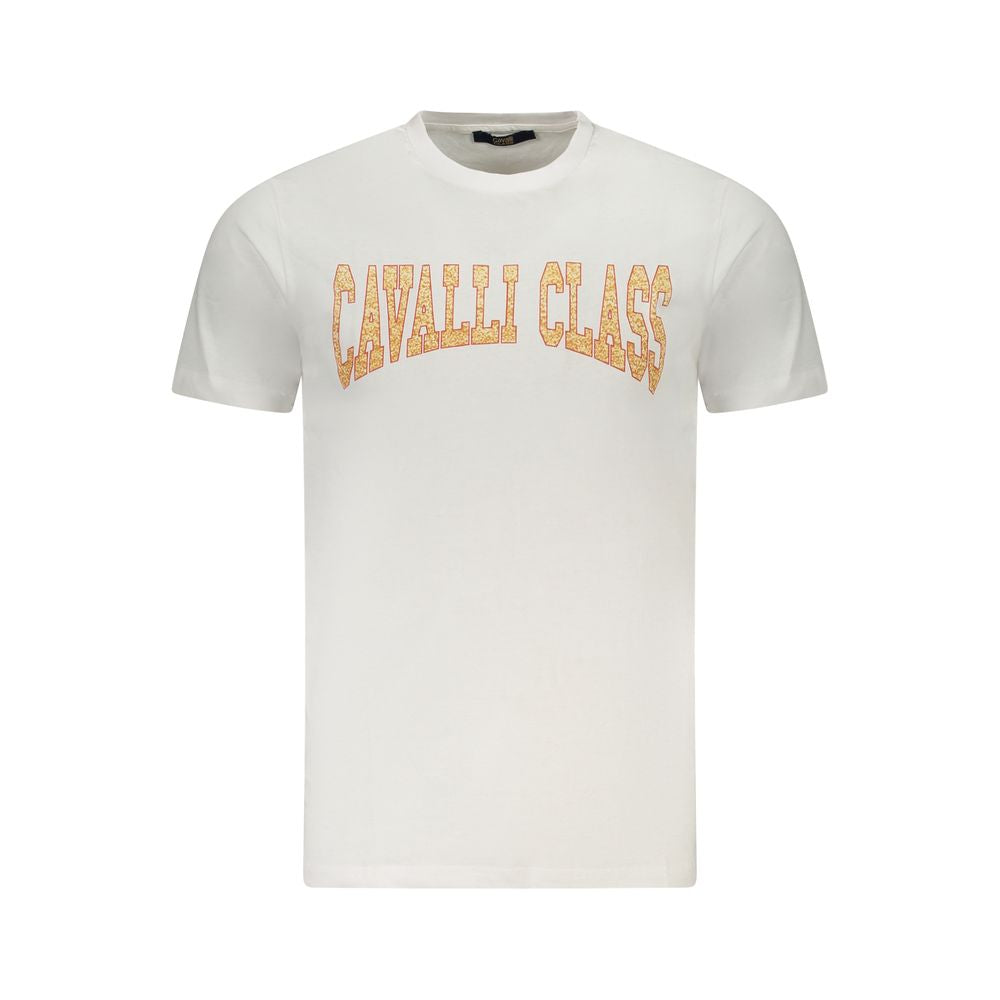 Cavalli Class Men's White Cotton T-Shirt