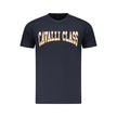 Cavalli Class Blaues Baumwoll-T-Shirt für Herren