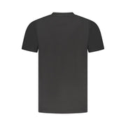 Cavalli Class schwarzes Baumwoll-T-Shirt für Herren mit Rundhalsausschnitt und Logo-Print