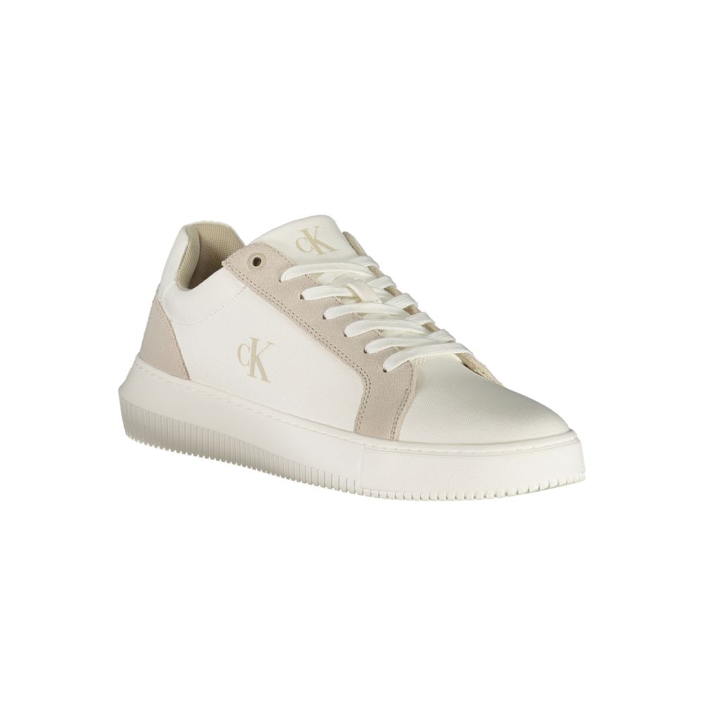 Calvin Klein Men's White Polyurethane Sneakers