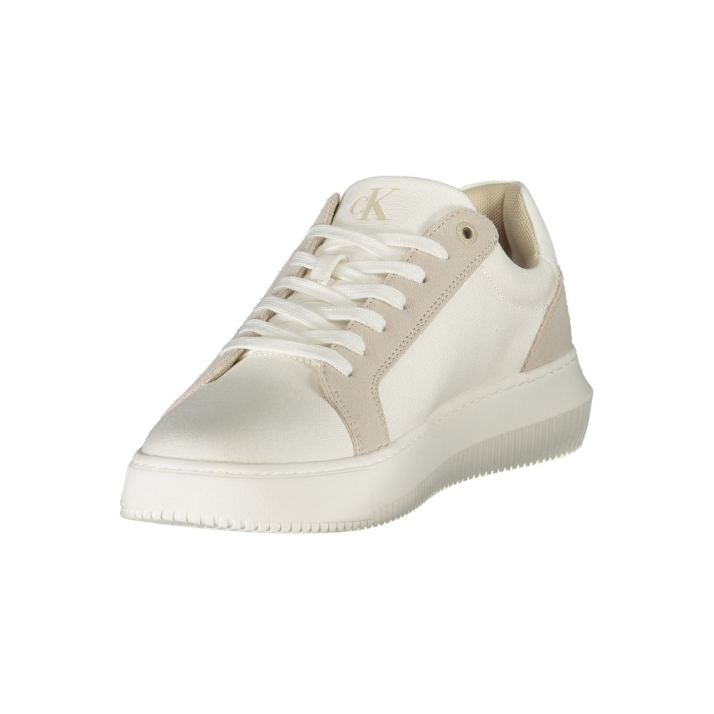 Calvin Klein Men's White Polyurethane Sneakers