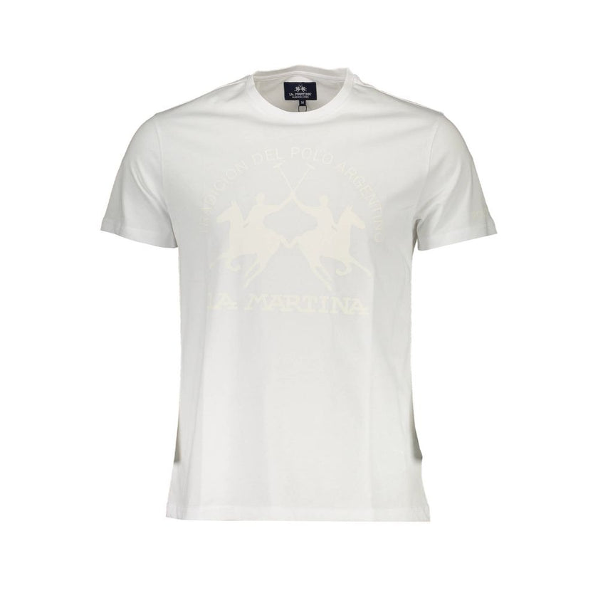 La Martina Bianco Baumwoll-T-Shirt für Herren