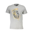 Cavalli Class Grigio Baumwoll-T-Shirt für Herren
