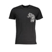 Cavalli Class Schwarzes Baumwoll-T-Shirt für Herren