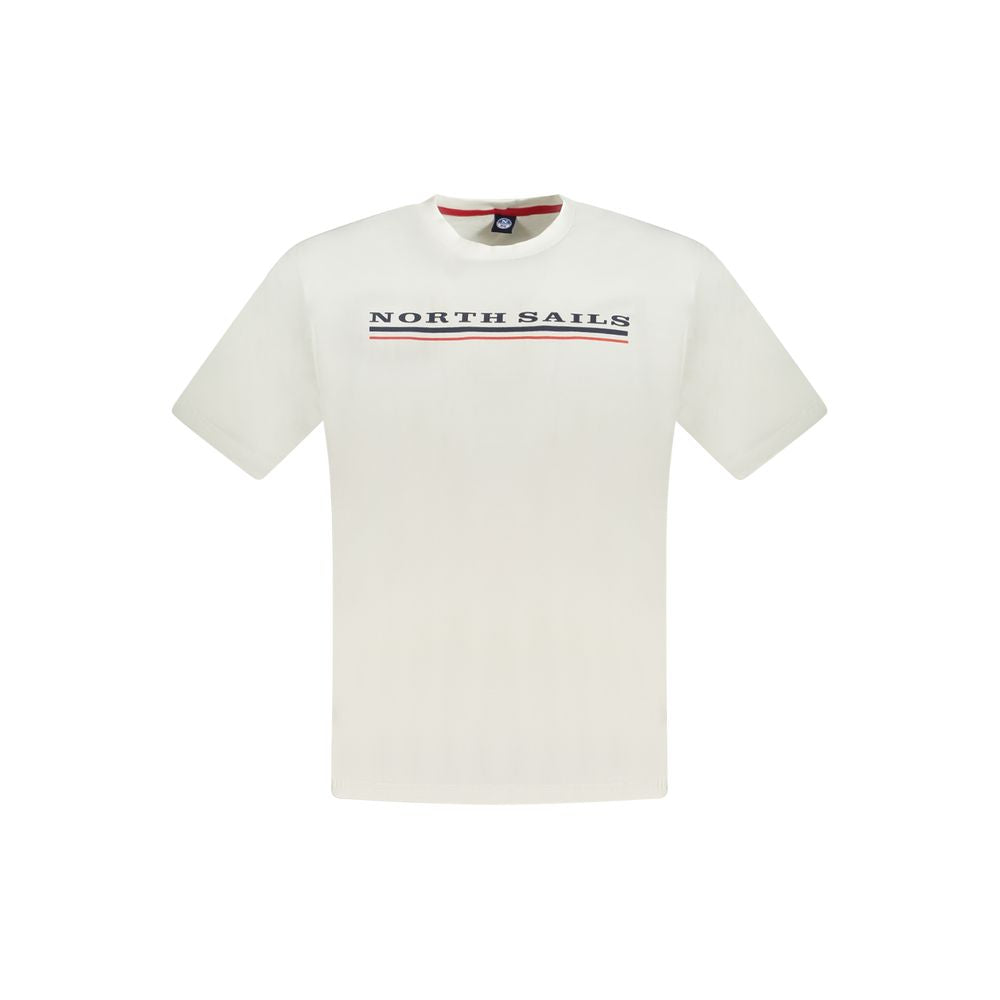 North Sails Weißes Herren-T-Shirt aus Baumwolle