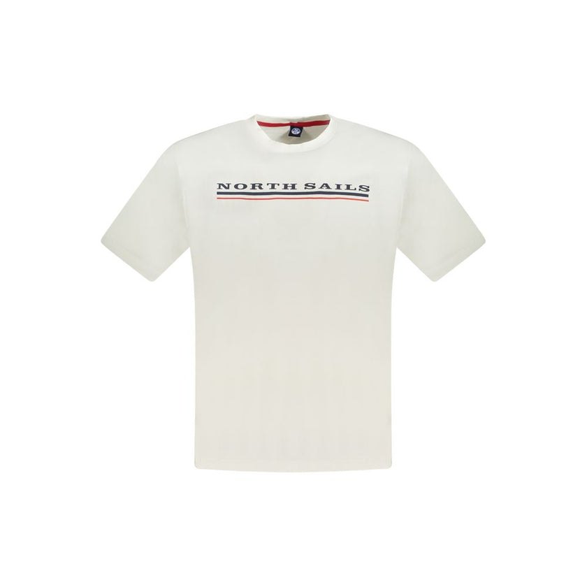 North Sails Weißes Herren-T-Shirt aus Baumwolle