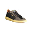 Blauer Schwarzer Leder Herren Sneaker
