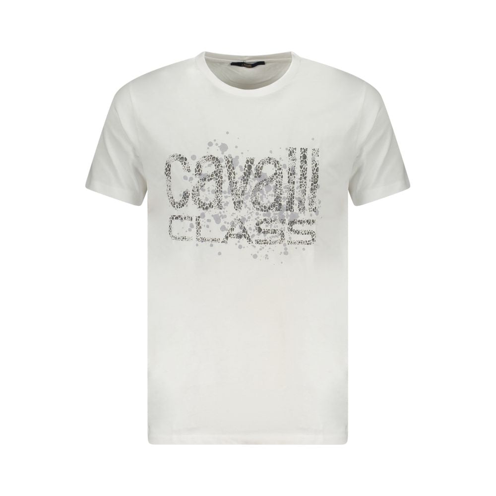 Cavalli Class Men's White Cotton T-Shirt
