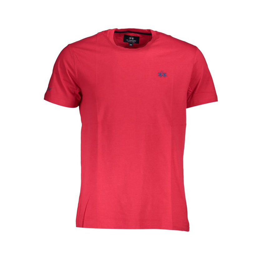 La Martina Rotes Baumwoll-T-Shirt