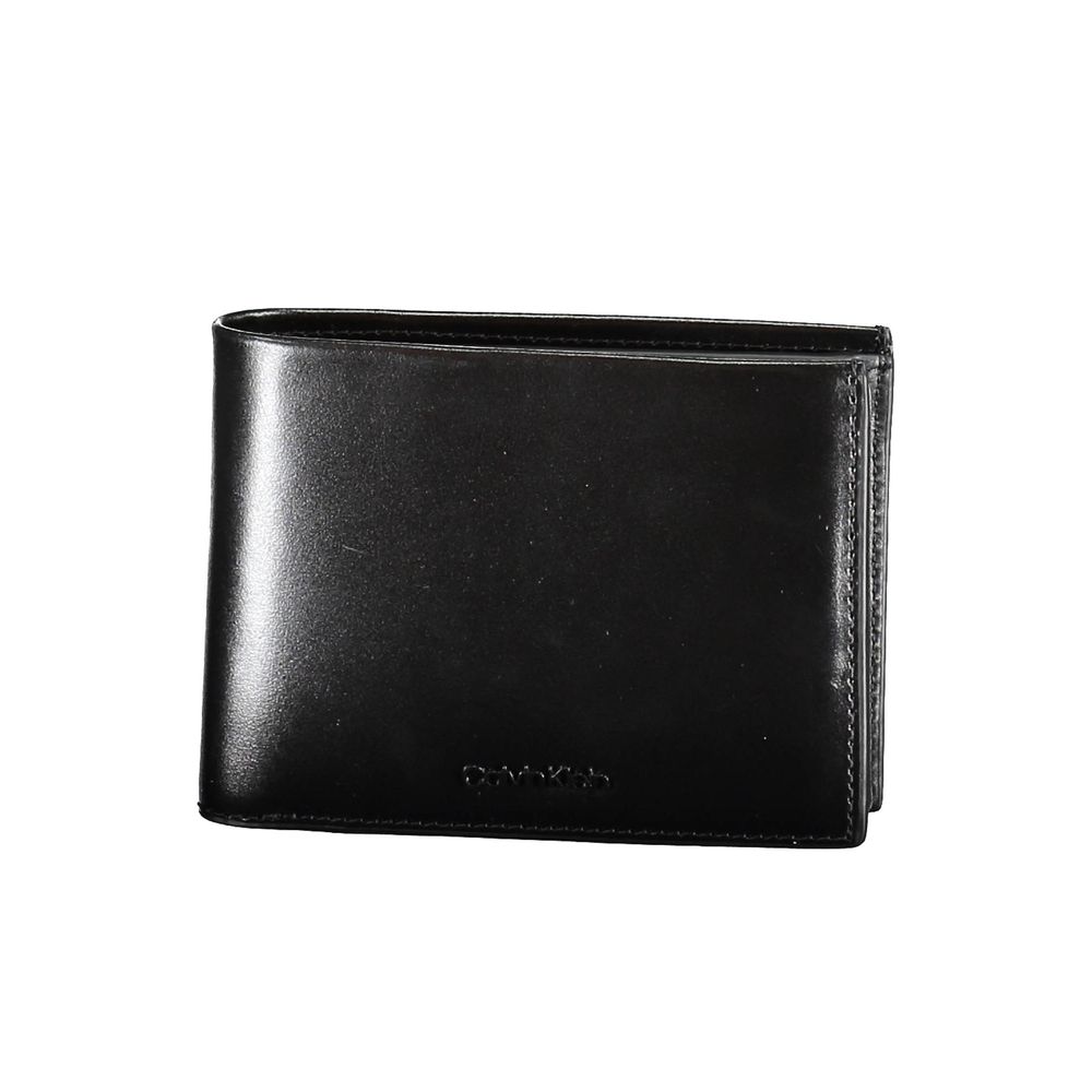 Calvin Klein Schwarzes Leder Portemonnaie für Herren