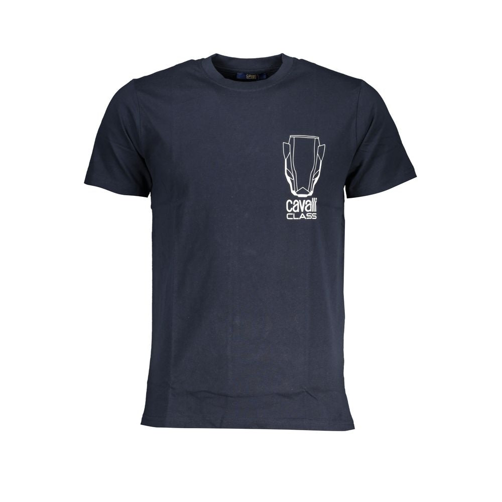 Cavalli Class Blu Baumwoll-T-Shirt für Herren